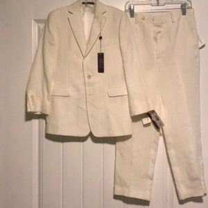 BOYS White linen suit